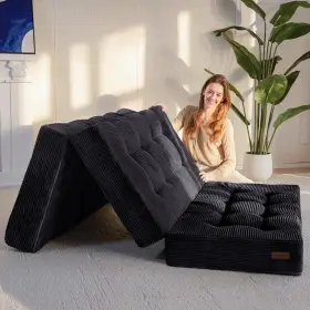 MT1-BK-US135 MAXYOYO Fold Mattress Tufted Folding Foam Bed