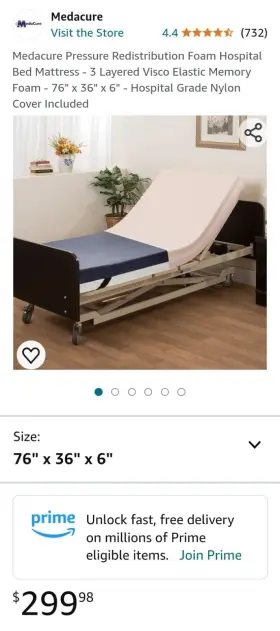 Proex MEDACURE Pressure Redistribution Foam Hospital Bed #2