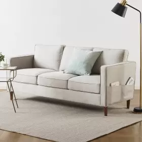 MLSF-HA-BE-3P MELLOW Hana Linen Fabric Loveseat Sofa Couch #2