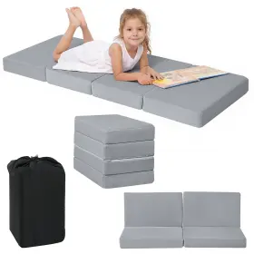 25MMC1011-GREY MEMORECOOL Kids Folding Mattress Trifold Mat