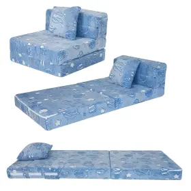 SQ1156-SINGLE-SPACE MEMORECOOL Glow Themed Fold Sofa Bed Kids