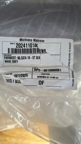 2024110149 MICHIANA MATTRESS Everest Rectangle Wave Rv