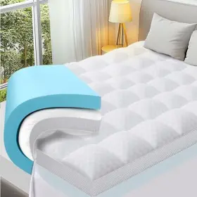 700937348663 MILCABE Dual Memory Foam Mattress Topper Gel #2