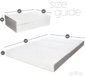 TF6-Q MILLIARD Folding Memory Foam Mattress Cover Queen #3
