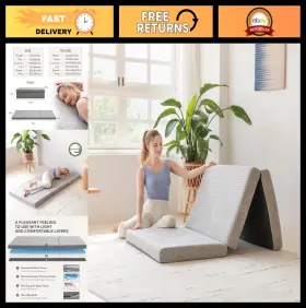 68727 MLILY Fold Memory Foam Mattress Folding Bed Cover