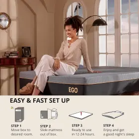 MCE-12-Q MLILY Egohome Queen Memory Foam Mattress Pain