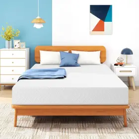 810123358496 MLILY Twin Mattress Memory Foam Bed Box Tea