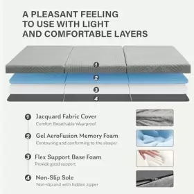 810128501118 MLILY Fold Memory Foam Mattress Single Folding #3