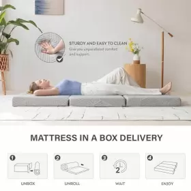 810128501125 MLILY Fold Memory Foam Mattress Twin Cover #2