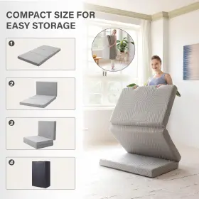 810128501149 MLILY Fold Memory Foam Mattress Folding #2