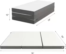 692617298941 MOLBLLY Folding Mattress Memory Trif #2