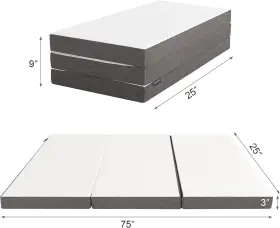LGB6 MOLBLLY Twin Trifold Memory Mattress Slip Bottom #2