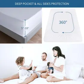791334145238 MOONSEA Queen Mattress Protector Waterproof #2