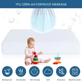 791334145238 MOONSEA Queen Mattress Protector Waterproof #3