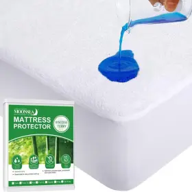 791334145276 MOONSEA Twin Mattress Protector Cover Cooling