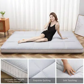 1327216278-1 MOPHOTO Futon Floor Mattress Shiki Twin Pad Roll #3