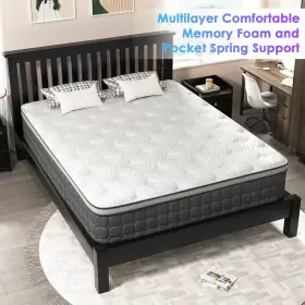 727567950196 MPZHJENS Mattresses Hybrid Mattress Bed Me #2