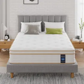 719986120311 MUBULILY Queen Memory Foam Hybrid Mattress Box