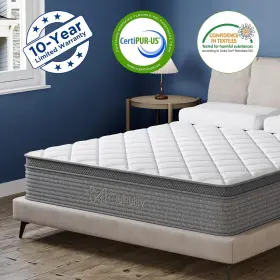 726084147195 MUBULILY Queen Mattress Gel Memory Foam Hybrid #3