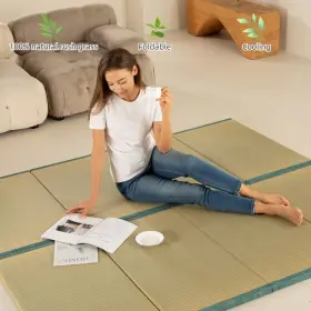 601263868156 MUSTMAT Tatami Futon Mattress Mat Twin Floor #2