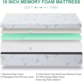 01-DREAMER MUUEGM Mattress Cooling Gel Tea Aerofusion Memory #3