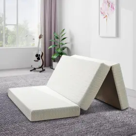 MATTRESS-WHITE-6IN MUUEGM Folding Memory Foam Topper Queen Fo
