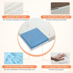 720073110153 MUUEGM Folding Mattress Twin Fold Memory Foam #3