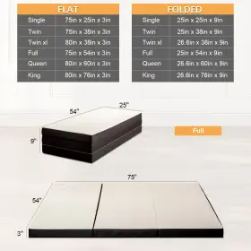 738958914406 MUUEGM Folding Mattress Memory Foam #3