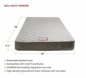 840223636965 MYTEE PRODUCTS Mattress Rv Trailer Breathable #3