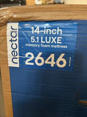 810100399665 NECTAR Luxe Queen Memory Foam Mattress Box