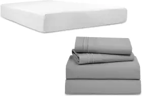 NB-MFM-4PC-SHT-GRY-T-8 NESTL Twin Tea Memory Foam Mattress