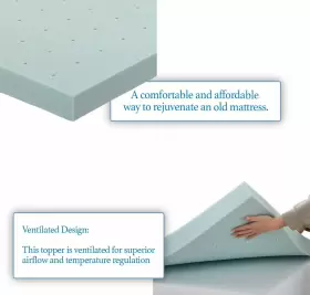 V-NB-MTF4 NESTL Mattress Topper Memory Foam Gel Infused Mat #3