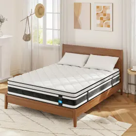 037873938086 NISIEN Memory Foam Mattress King Innerspring Bed