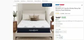 1817445 NOVAFORM Serafina Perfecttemp Gel Memory Foam King