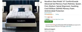 EGCC172A3201USA NOVAFORM Gel Memory Foam Mattress Advanced #2