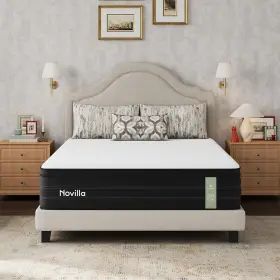 445028340357 NOVILLA Queen Mattress Cooling Hybrid Indi
