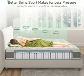 691046077721 NOVILLA Twin Mattress Hybrid Box Innerspring #3