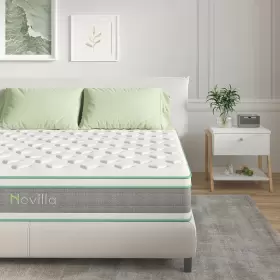 691046077721 NOVILLA Twin Mattress Hybrid Box Innerspring