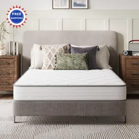 NAMS8TXLWV2N4 NOVILLA Twin Mattress Hybrid Firm Pocket Foam