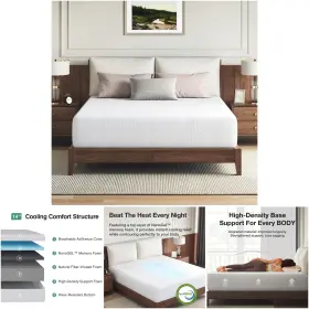 Novilla King Size Queen Gel Memory Foam Mattress With Cooling