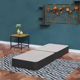 015706310148 ONETAN Wooden Box Spring Split Bed Twin
