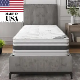 SPA-E2E-T OTTOMANSON Twin Hybrid Mattress Meditation Quilted
