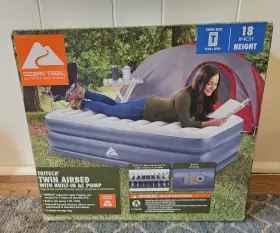 6711CE OZARK TRAIL Twin Air Pump Mattress Bed Inflatable Blow