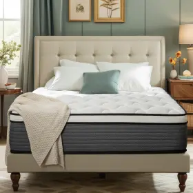 MATTRESS608612 PAMYO Queen Mattress Pillow Top Hybrid Box