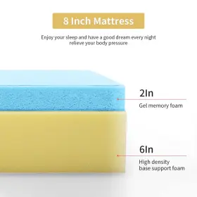 195030079123 PAYLESSHERE Twin Memory Foam Mattress Fiberglass #2