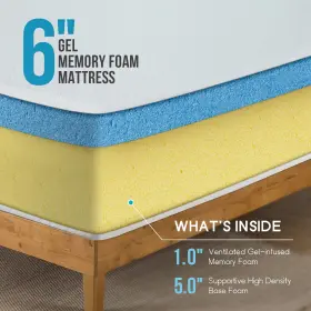 195030079222 PAYLESSHERE Queen Gel Memory Foam Mattress #2