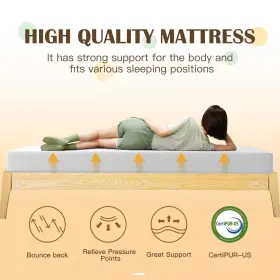 195030081379 PAYLESSHERE Memory Foam Mattress Cooling Gel Tea #2