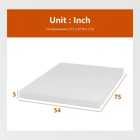 MEM-5F-F6U-WHITE PAYLESSHERE Gel Memory Foam Mattress Firm #2