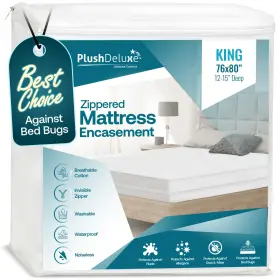 EC-KING-12 PLUSHDELUXE Waterproof Mattress Encasement Cotto
