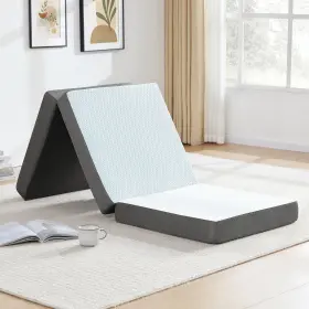 762221075747 POHARE Folding Mattress Memory Foam Topper Stora